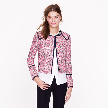 Liberty quilted jacket in Chive floral