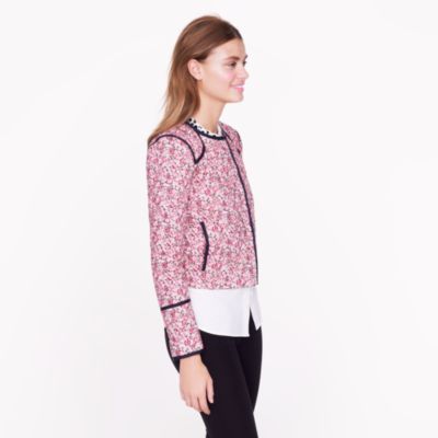 Liberty quilted jacket in Chive floral