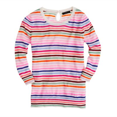 Collection featherweight cashmere Tippi sweater in candy stripe