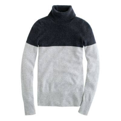 Collection cashmere colorblock turtleneck