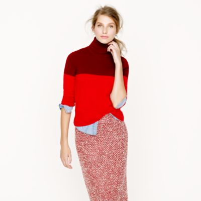 Collection cashmere colorblock turtleneck
