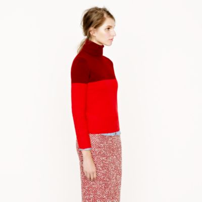Collection cashmere colorblock turtleneck