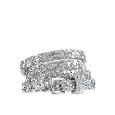 Girls' superskinny glitter belt
