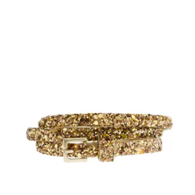 Girls' superskinny glitter belt