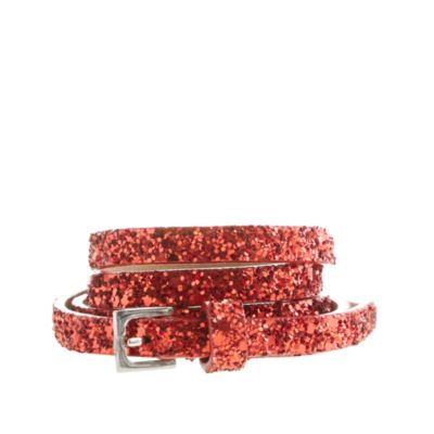 Girls' superskinny glitter belt