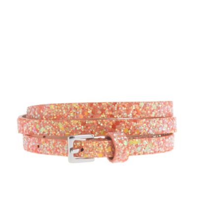Girls' superskinny glitter belt