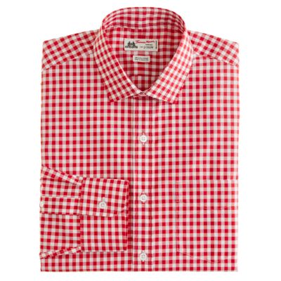 Thomas Mason&reg; for J.Crew spread-collar dress shirt in gingham
