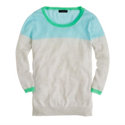 Collection featherweight cashmere sweater in colorblock
