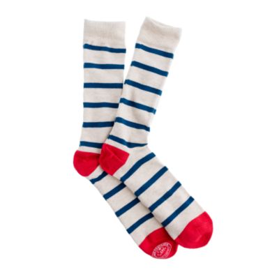 Naval-stripe socks
