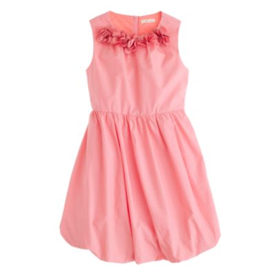 Girls' petal poplin dress