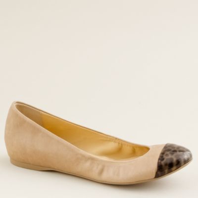 Cece leather and tortoise ballet flats