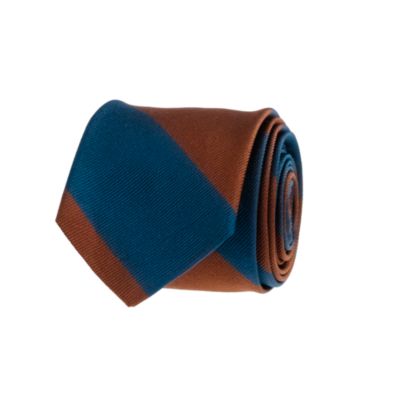 Silk wide-stripe tie