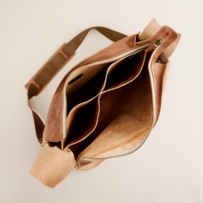 Belstaff&reg; leather messenger bag