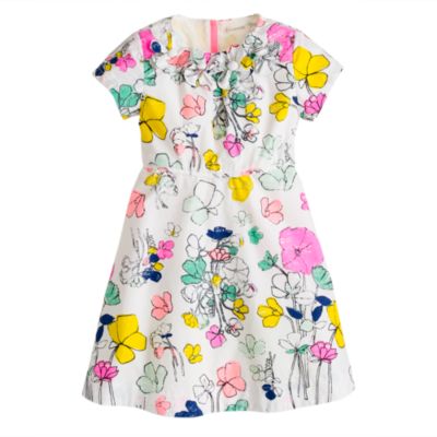 Girls' floating floral dress