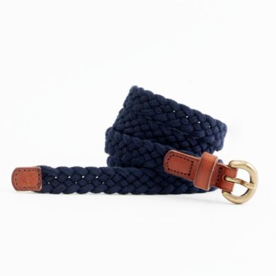 Factory braided tab belt