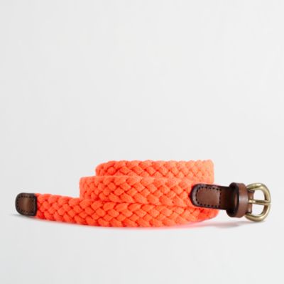 Factory braided tab belt