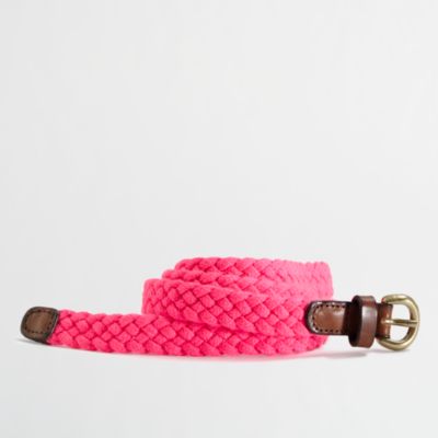 Factory braided tab belt