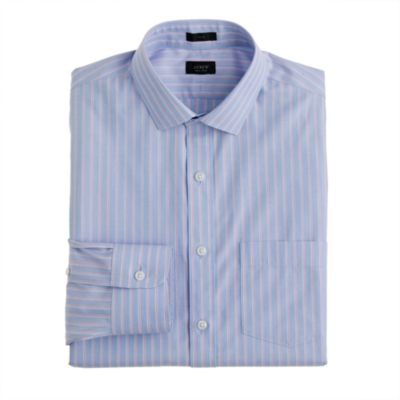 Slim non-iron end-on-end dress shirt in classic pink