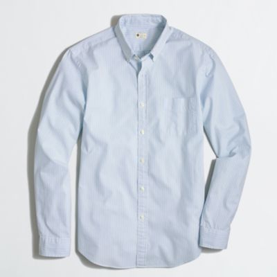 Factory sunwashed oxford shirt in stripe