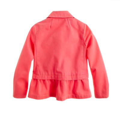 Girls' chino peplum jacket