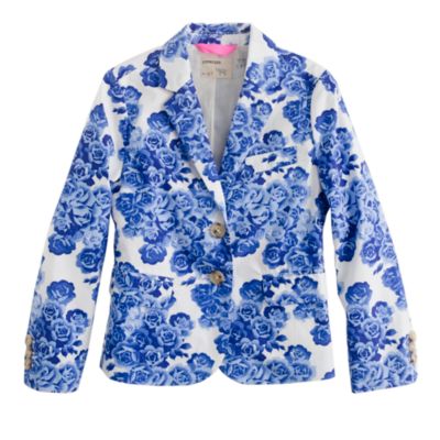 Girls' schoolboy blazer in tea rose