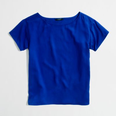 Factory washed silk tee