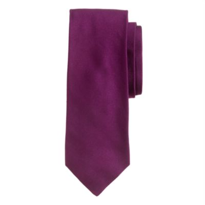 Solid satin tie