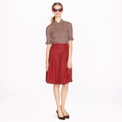 Voile skirt in stripe