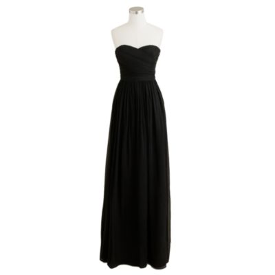 Arabelle long dress in silk chiffon