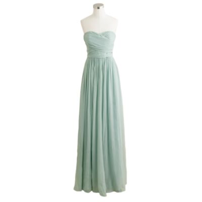Arabelle long dress in silk chiffon