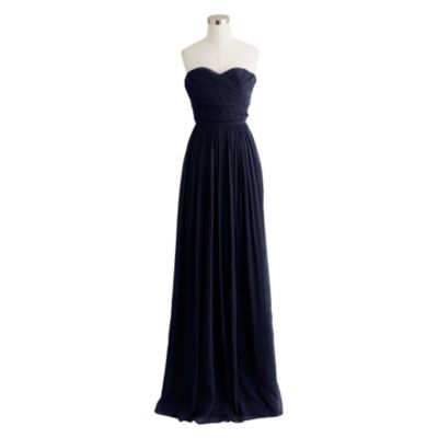 Arabelle long dress in silk chiffon