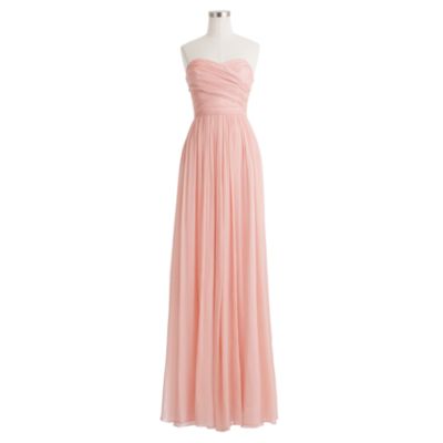 Arabelle long dress in silk chiffon