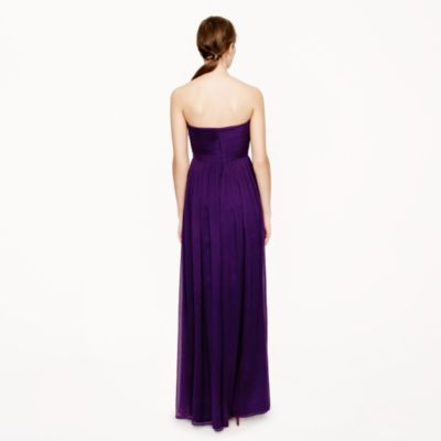 Arabelle long dress in silk chiffon
