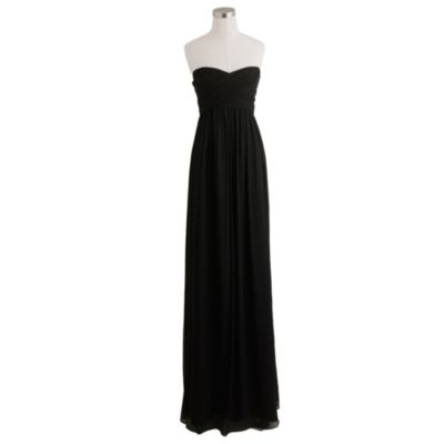 Taryn long dress in silk chiffon