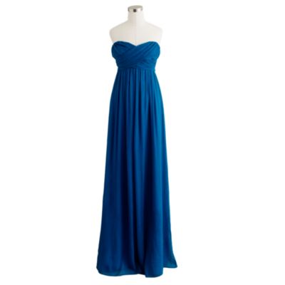Taryn long dress in silk chiffon