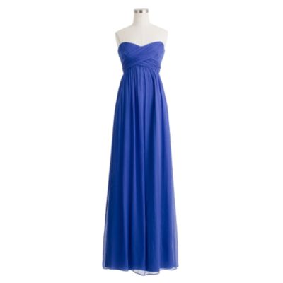 Petite Taryn long dress in silk chiffon