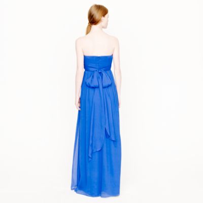 Petite Taryn long dress in silk chiffon