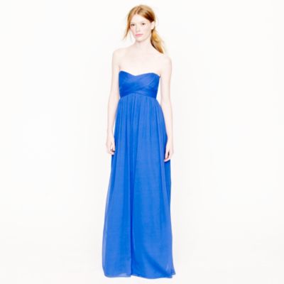 Taryn long dress in silk chiffon