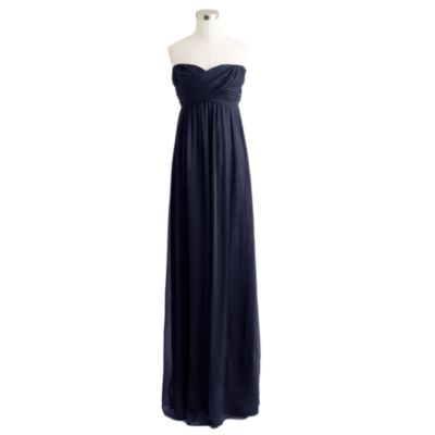 Taryn long dress in silk chiffon
