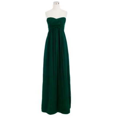 Petite Taryn long dress in silk chiffon