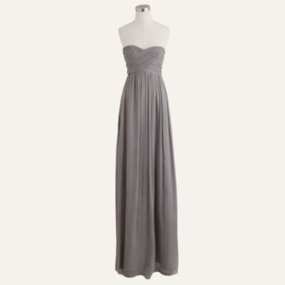 Taryn long dress in silk chiffon