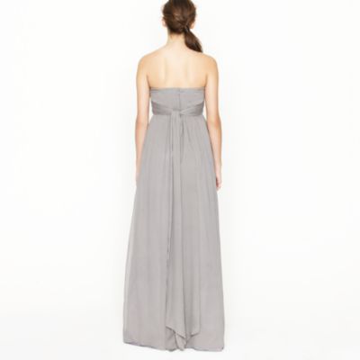 Taryn long dress in silk chiffon