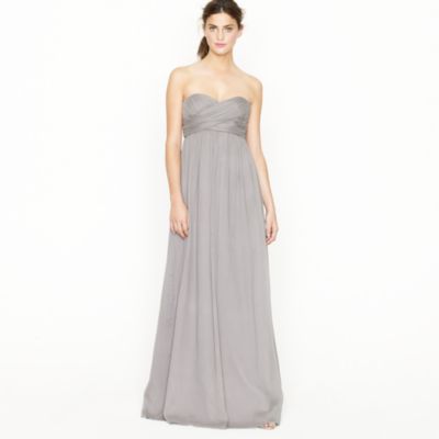 Taryn long dress in silk chiffon