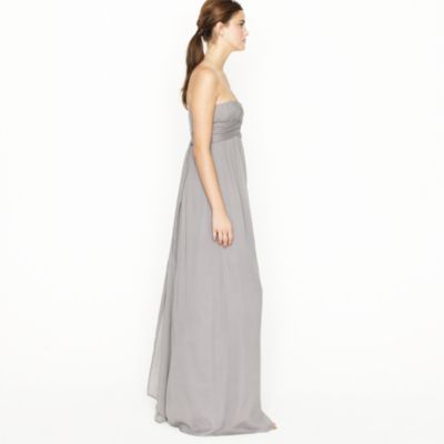 Taryn long dress in silk chiffon