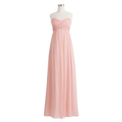 Petite Taryn long dress in silk chiffon