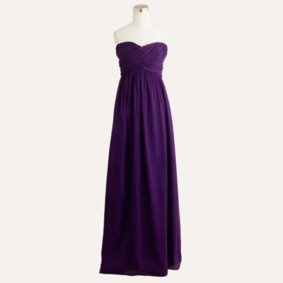 Taryn long dress in silk chiffon