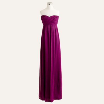 Taryn long dress in silk chiffon