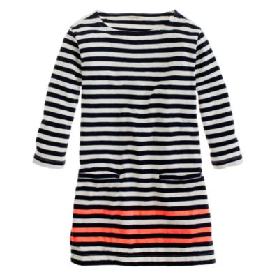 Girls' stripe pocket tunic