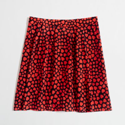 Factory pleated printed skirt