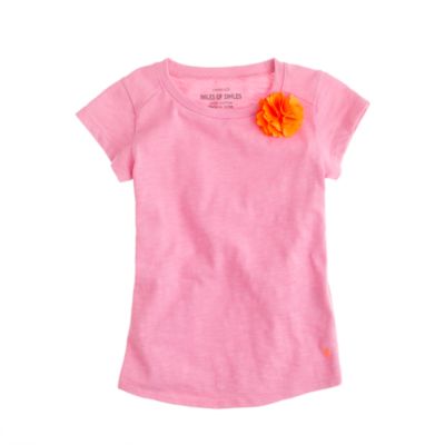 Girls' supersoft carnation tee